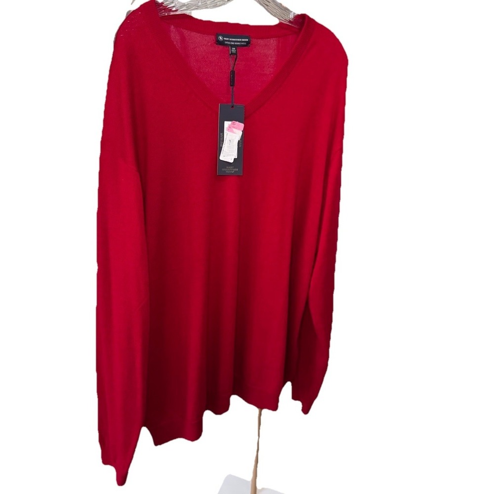 Hart Schaffner Marx Extra Fine Merino Wool V-Neck Sweater 3XB‎